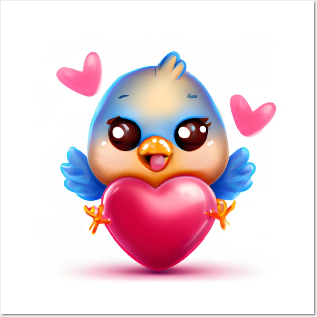 Sweet Baby Valentine Bird Wall Art by CBV